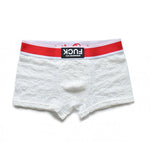 3 Pack Men's Lace Mesh Quick-Drying Breathable Solid Color Trunks