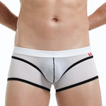 2 Pack Men's Odor-Control Breathable Mesh with U-Pouch Design Trunks