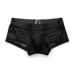 3 Pack Men's Striped Mesh Trunks with Comfort Pouch