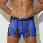 2 Pack Men's Workout Anti-Chafing Quick-Dry & Breathable Mesh Stretch Boxer Briefs