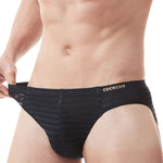 3 Pack Men's Mesh Nylon Breathable Solid Color Bikini