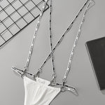 2 Pack Men's Suspenders Design U-Pouch & Low-Rise Thongs