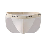 3 Pack Men's Ice Silk Lightweight & Transparent Skin-Feel Solid Color Briefs