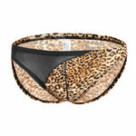 2 Pack Men's Second-Skin Feel Leopard Print Design Briefs