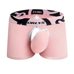 Men's Detachable Pouch Easy-Access Open Fly Modal Split-Crotch Boxers Briefs