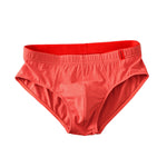 4 Pack Men's Solid Color Cotton Low-Rise Seamless Comfort Briefs