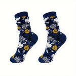 5 Pack Skull Pumpkin Cartoon Print Casual Crew Socks