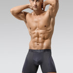 Men's Long Anti-Chafing Athletic Boxer Briefs
