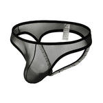 3 Pack Men's Airy Mesh Moisture-Wicking Trendy Jockstraps