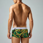 2 Pack Men's Comfortable Breathable Messy Lines Polyester Boxer Briefs