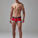 2 Pack Men's Stretch Cotton Breathable Colourway Contrast Trunks
