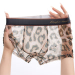4 Pack Men's Leopard Print Cooling Touch Lightweight & Breathable Trunks
