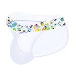 2 Pack Men's High-Cut Cartoon Waistband Breathable Semi-Transparent Bikini