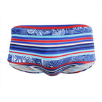 Men's Striped Trunk Square Leg Swimsuit