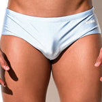 Men’s Shiny Solid Color Swim Briefs