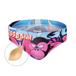 Men's 3D Pouch Trendy Cartoon Swim Briefs