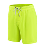 Men's Solid Quick-Dry Built-in Breathable Mesh Liner Travel-Friendly Sporty Board Shorts