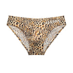 3 Pack ALLMIX Men's 3D Pouch Sexy Leopard Print Ice Silk Briefs