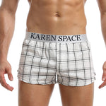2 Pack Men's Thin & Breathable for Home & Sleep Plaid Boxers