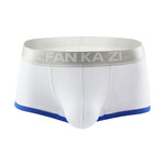 2 Pack Men's Color Block U-Pouch Mid-Rise Sporty Trunks