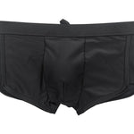 Men's Black Sheer Mesh Expanded Pouch Swim Shorts & Trunks