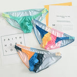 2 Pack Men's Low-Rise Color-Blocking Bikini
