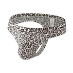 3 Pack Men's Leopard Print Quick-Dry Ultra-Light Chafe-Free Design Thongs