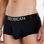 3 Pack Men's  Ice Silk Solid Color Breathable Antibacterial Trunks