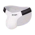 3 Pack Men's Solid Color Trendy Side Cut Low-Rise Lift Bikini