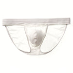 3 Pack Men's Threaded Fabric Briefs with U Convex Pouch