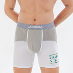 Men's Anti-Chafing Sports Boxer Briefs with Spacious Pouch