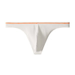 4 Pack Men's Low-Rise Solid Thongs with Reinforced Edging