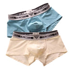 2 Pack Men's Ultra-Soft Breathable Cotton Supportive Fit Sporty Cut Comfy Trunks