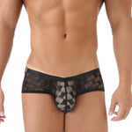2 Pack Men's Mesh Breathable Large U-Pouch Quick-Dry Low-Rise Sexy Trunks