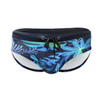 Men's Retro Print Casual Beach Swim Briefs