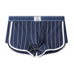 4 Pack Men's Ultra-Soft Breathable Cotton Striped Design Comfort Trunks & Boxers Briefs