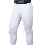 Men's Stretch Waistband Comfort-Fit Sports Protection Activewear Tights