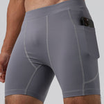 Men's Ultra-Stretch Sharkskin Ice Silk Compression Pants with Pocket