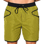 Men's Lightweight Moisture-Wicking Checkered Board Shorts