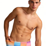 4 Pack Men's Breathable & Quick-Dry Printed U-Pouch Mesh T-Back Trunks