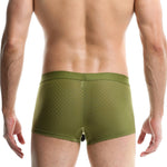 Men's Low-Rise Mesh Trunks – Breathable Nylon with 3D Pouch Support