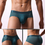 3 Pack Men's Quick-Dry Mesh Low-Rise Briefs