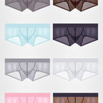 3 Pack Men's Ice Silk Seamless Lightweight & Snug-Fit Trunks