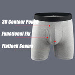 Multi-pack Men's Prevent Thighs Chafing Boxer Briefs