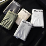 3 Pack Men's Ice Silk Full-Coverage Antibacterial Mid-Rise Boxer Briefs