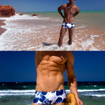 Men's Lightweight Low-Rise Bold Prints Swim Briefs & Trunks