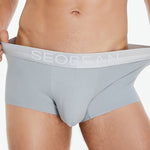 3 Pack Men's  Ice Silk Solid Color Breathable Antibacterial Trunks