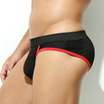 2 Pack Men's Breathable Side-Open Thin and Lightweight Supportive Fit Briefs