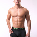 3 Pack Men's Striped U-Pouch Low-Rise Breathable Slim-Fit Trunks