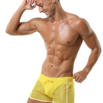 2 Pack Men's Hollow Out Breathable Lounge Sports Shorts